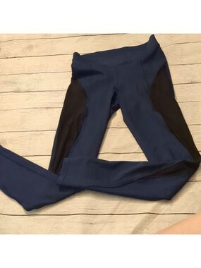 Ivy Park crossover blue black leggings size small
